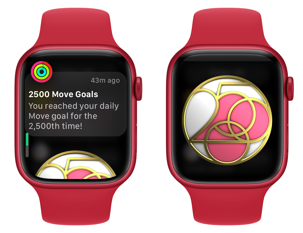 Apple Watch Move goal badge