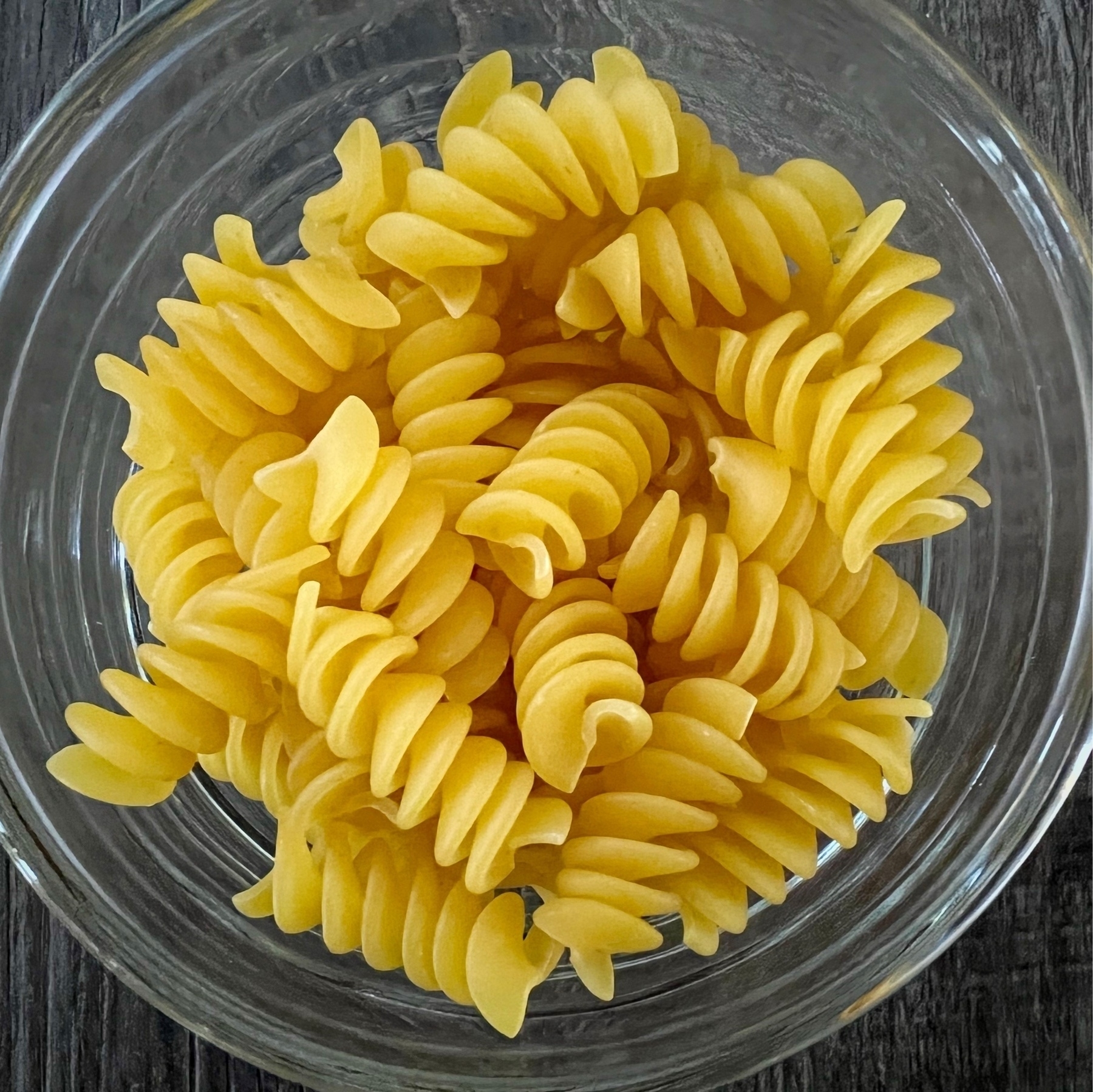 rotini pasta noodles in a bowl
